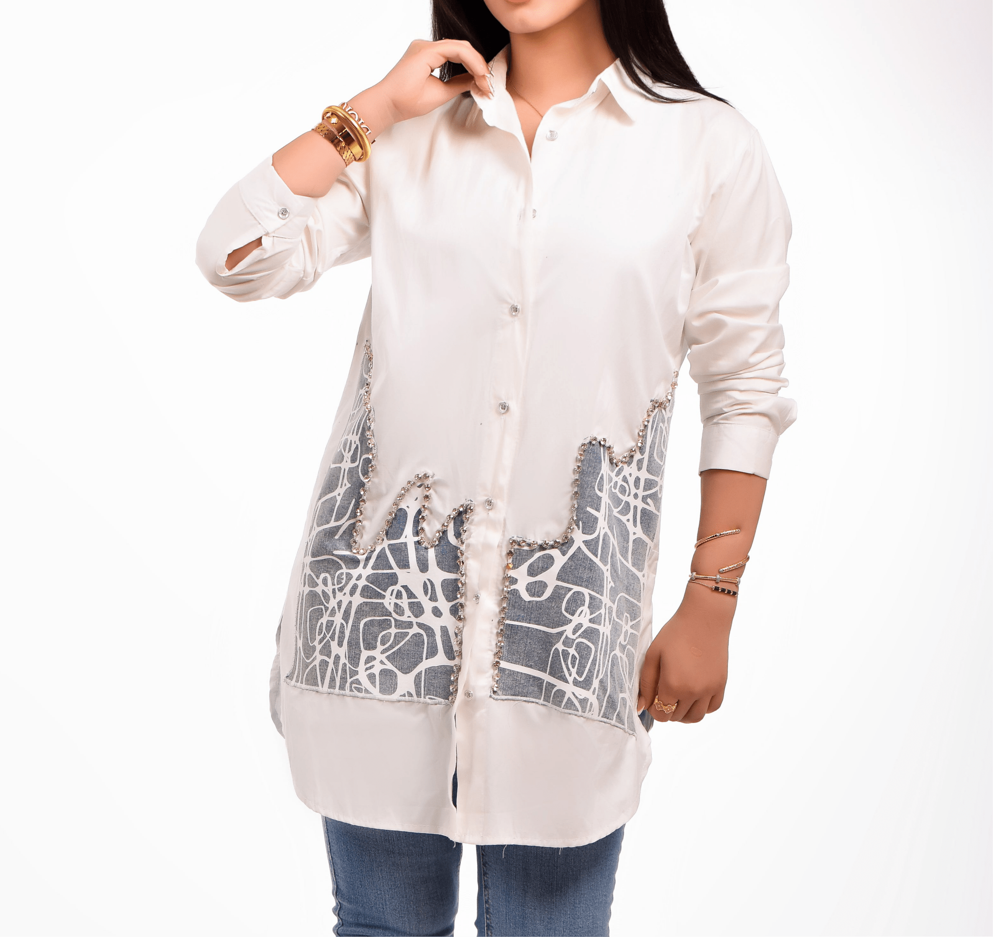 Chemise Poplin stras