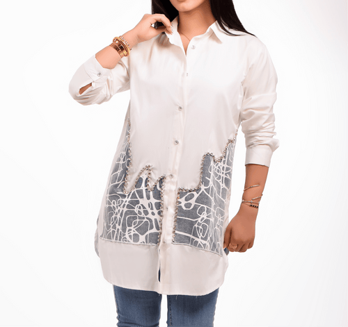 Chemise Poplin stras