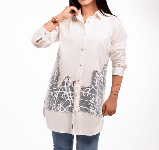 Chemise Poplin stras