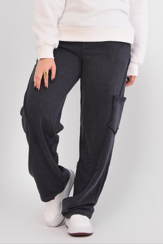 Washed Cargo Sweatpants