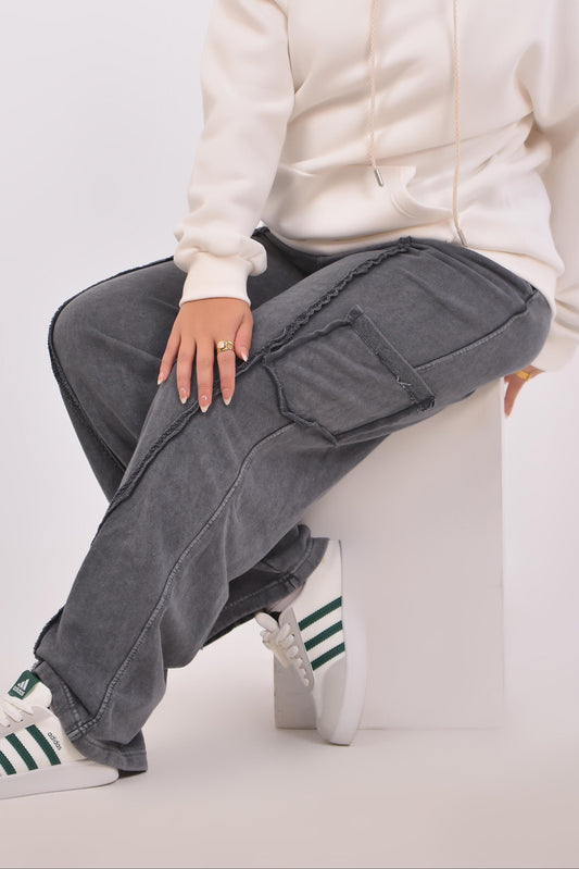 Washed Cargo Sweatpants