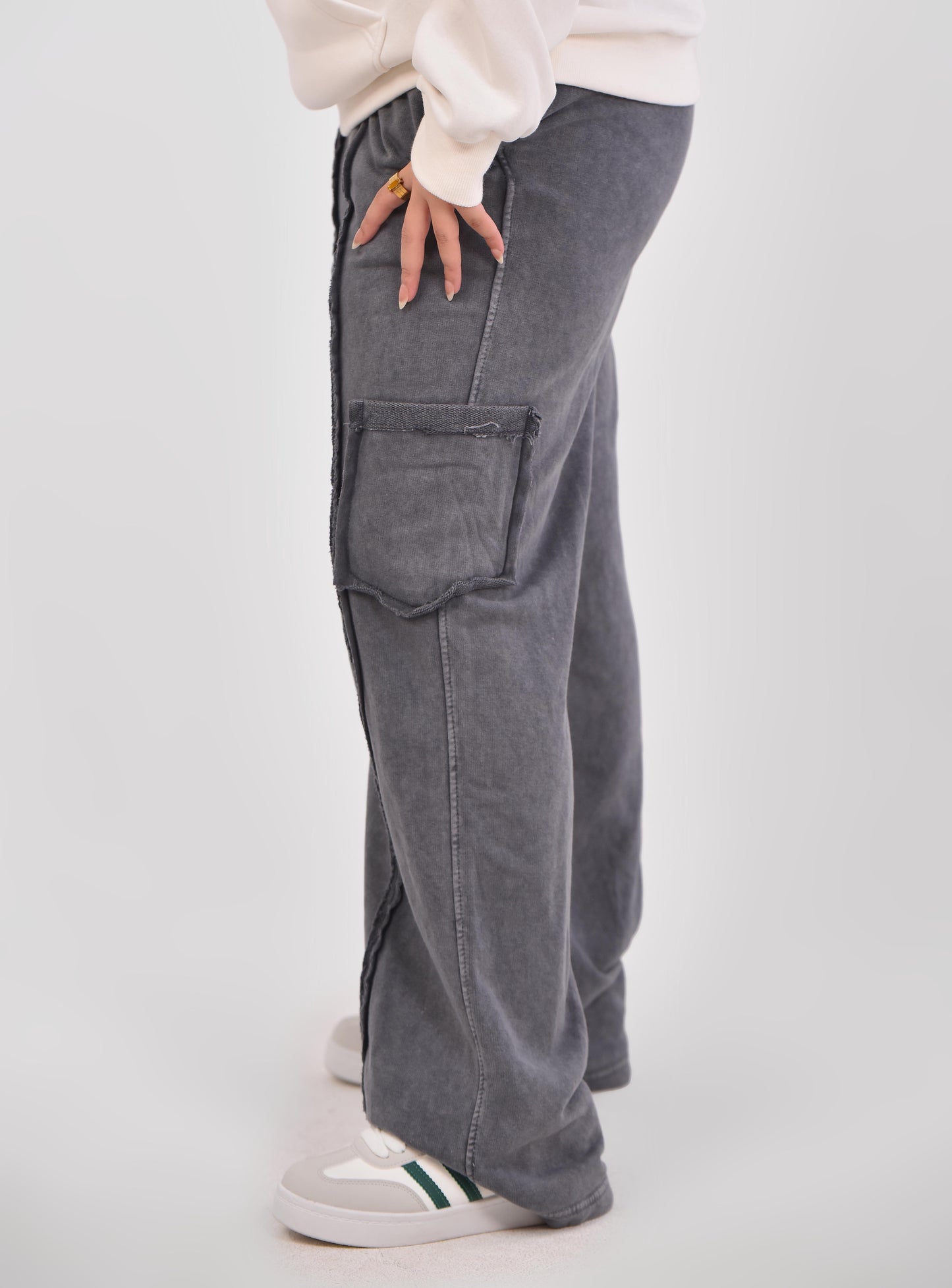 Washed Cargo Sweatpants