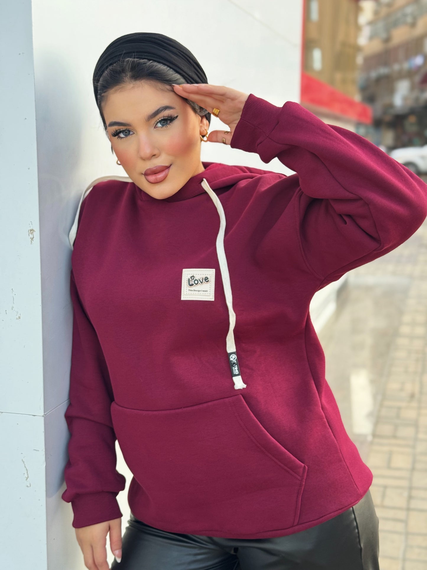 over size hoodie meckey