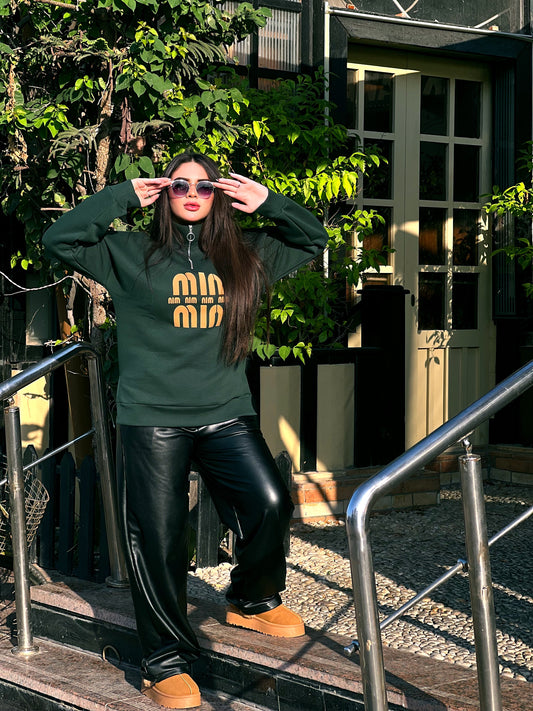 Oversized Half-Zip Sweatshirt