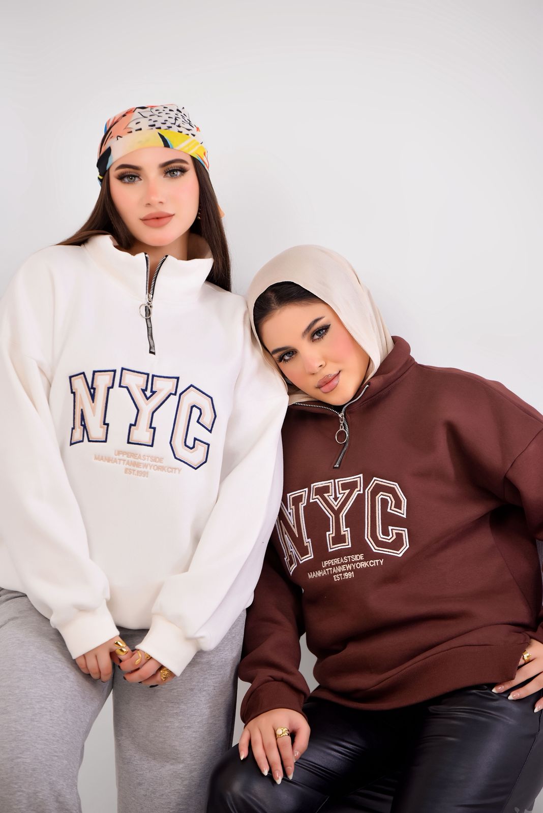 Oversized Half-Zip Sweatshirt NYC
