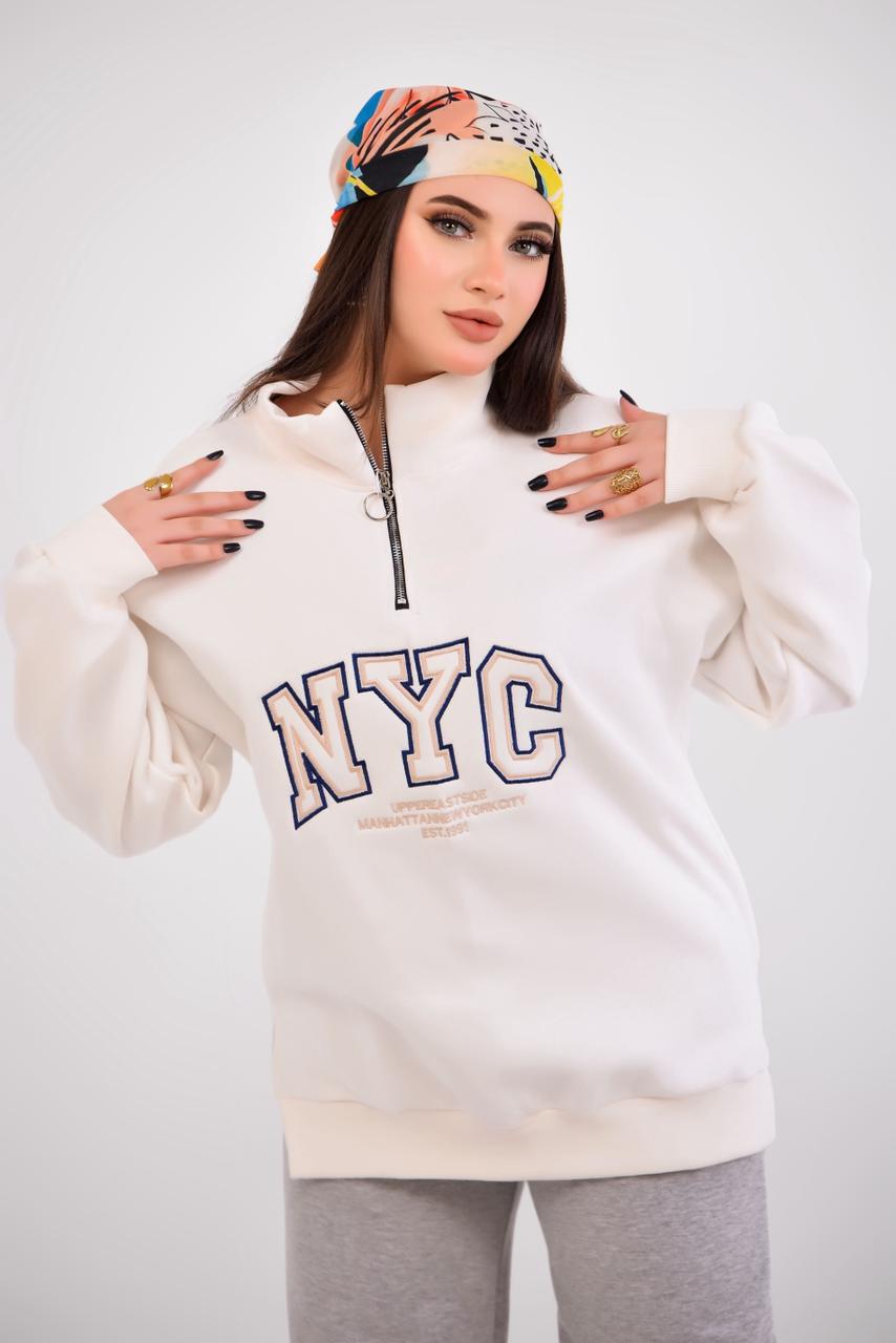 Oversized Half-Zip Sweatshirt NYC