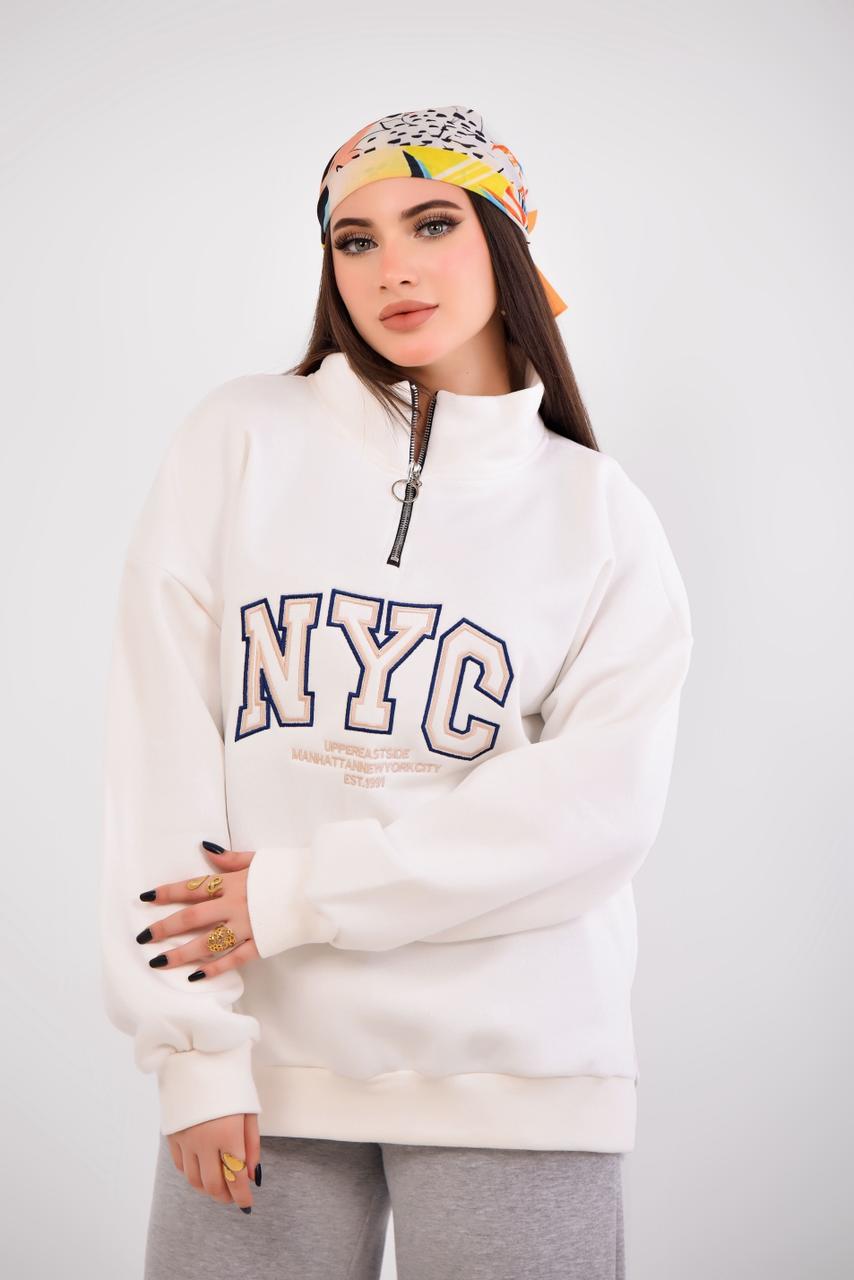 Oversized Half-Zip Sweatshirt NYC