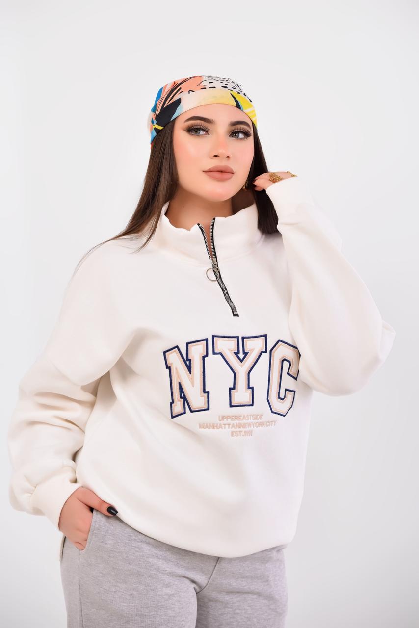 Oversized Half-Zip Sweatshirt NYC
