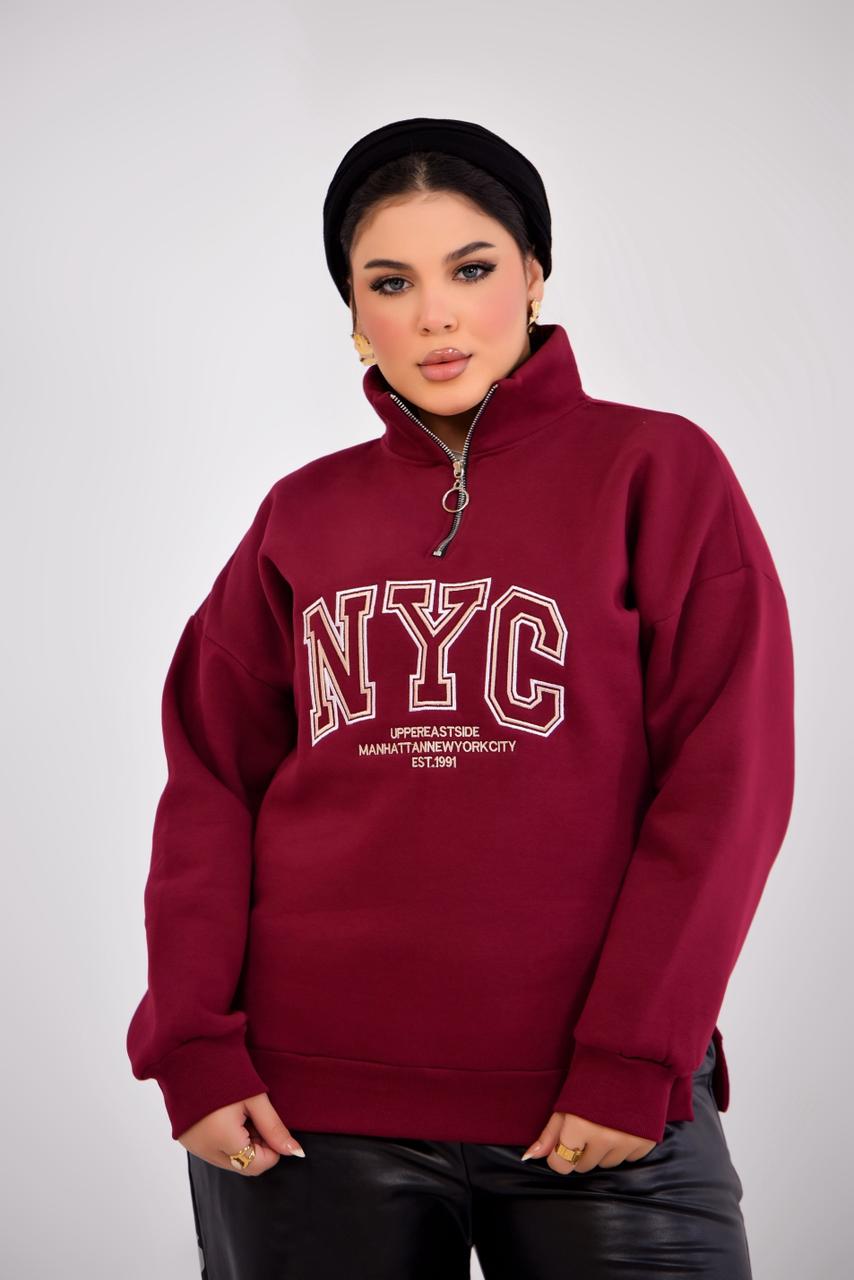 Oversized Half-Zip Sweatshirt NYC