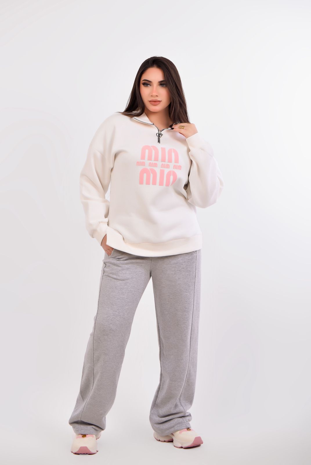 Oversized Half-Zip Sweatshirt