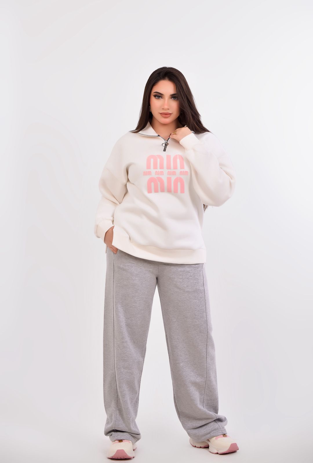 Oversized Half-Zip Sweatshirt