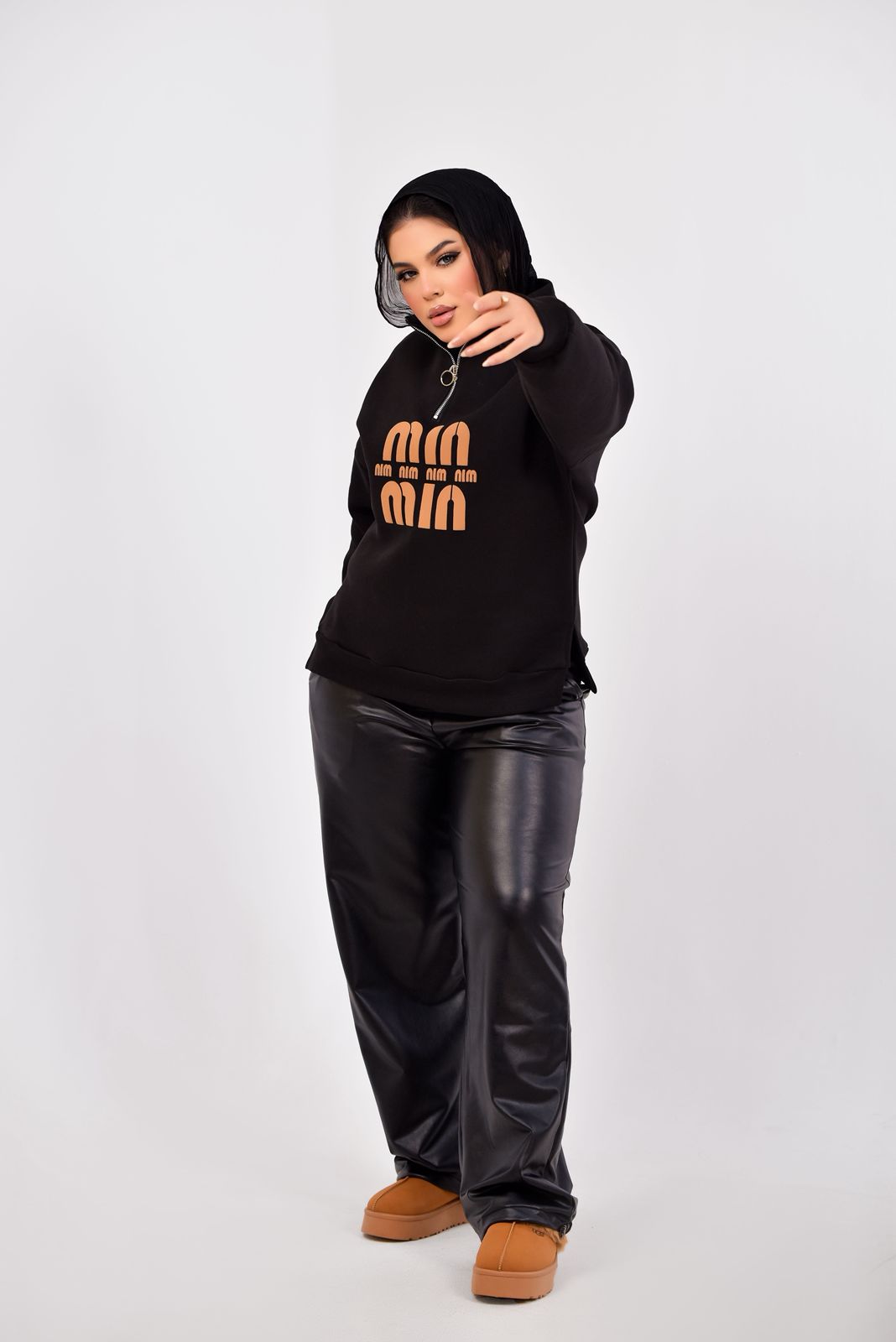 Oversized Half-Zip Sweatshirt