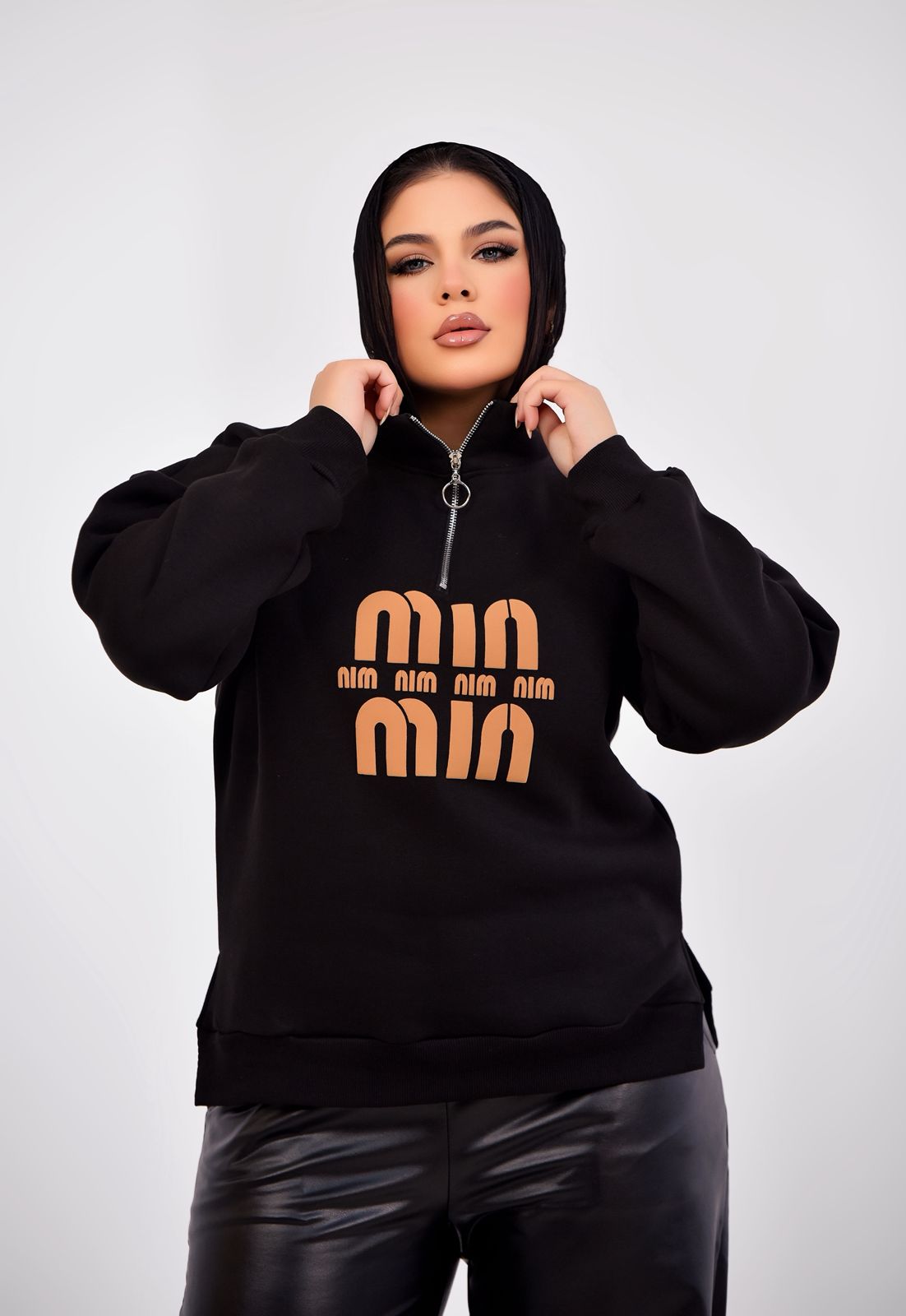 Oversized Half-Zip Sweatshirt