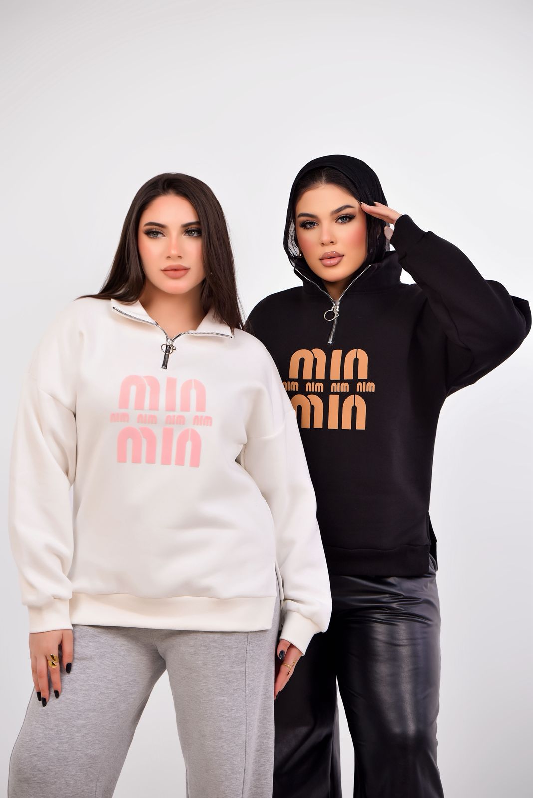 Oversized Half-Zip Sweatshirt