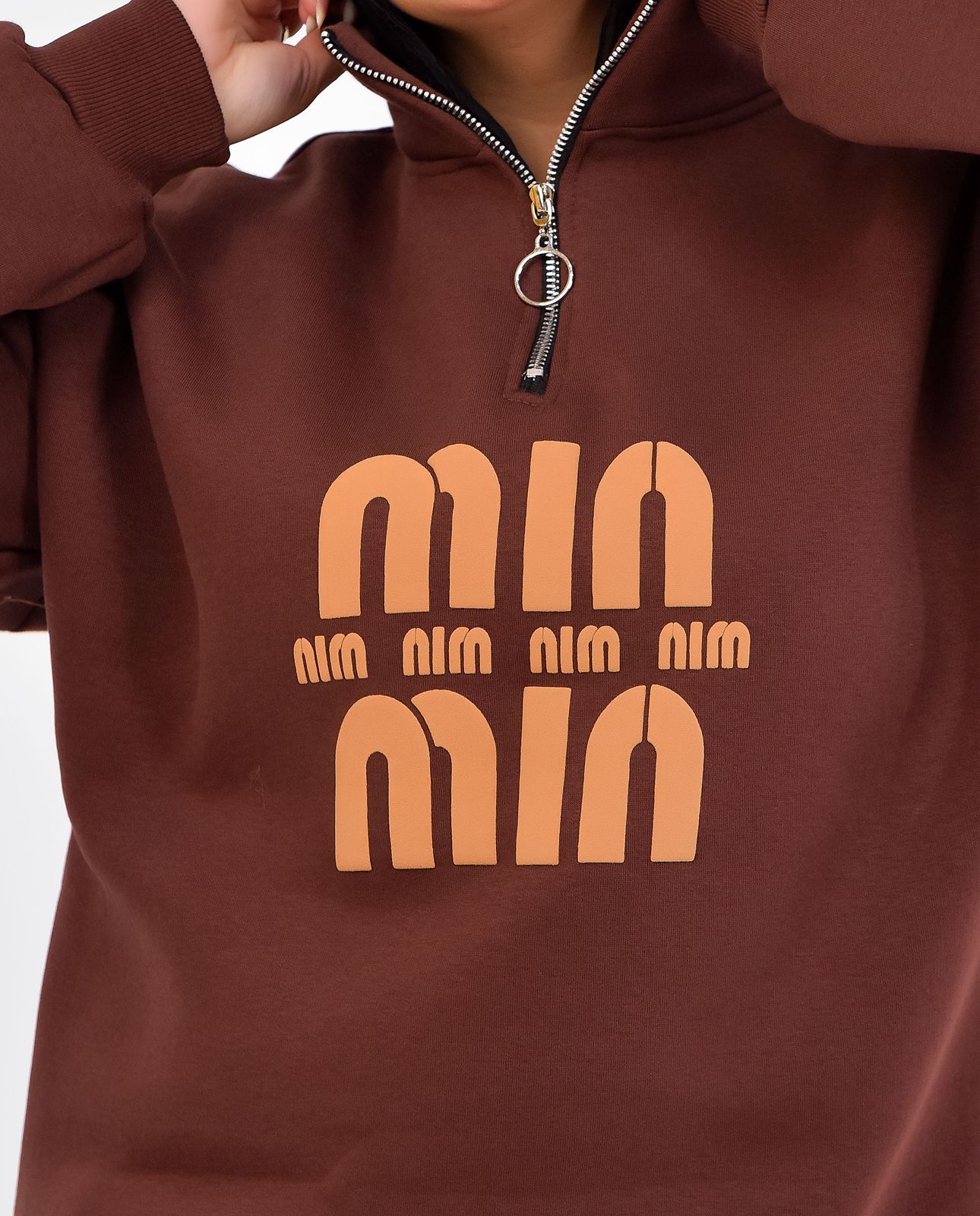 Oversized Half-Zip Sweatshirt