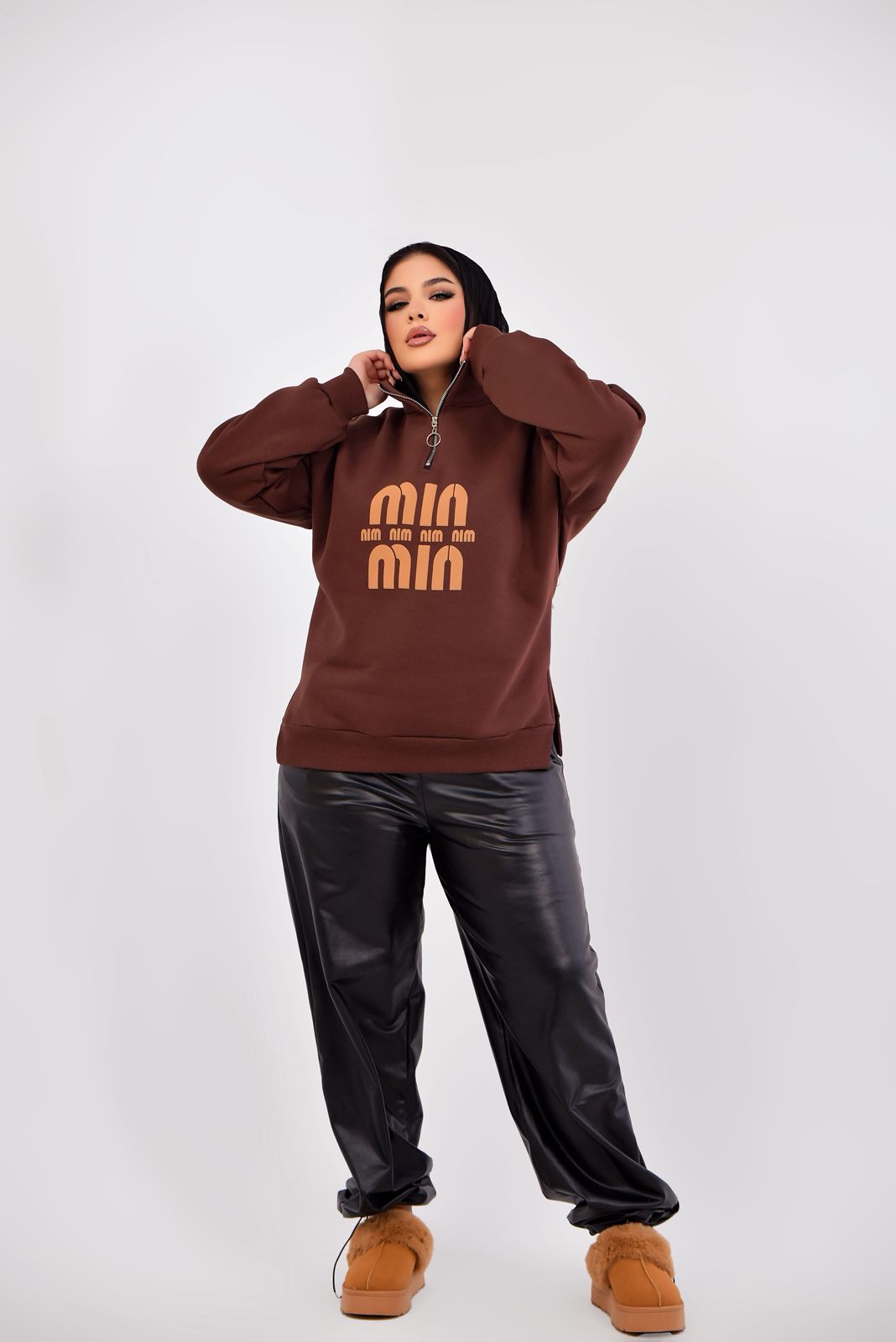 Oversized Half-Zip Sweatshirt