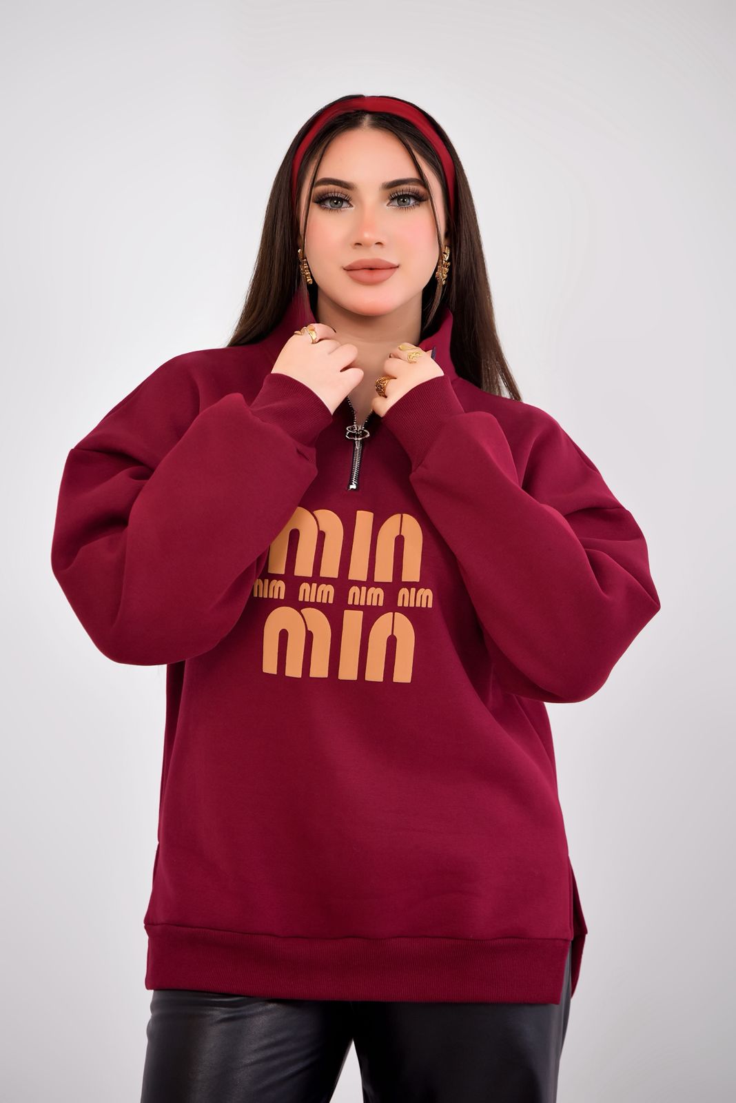 Oversized Half-Zip Sweatshirt