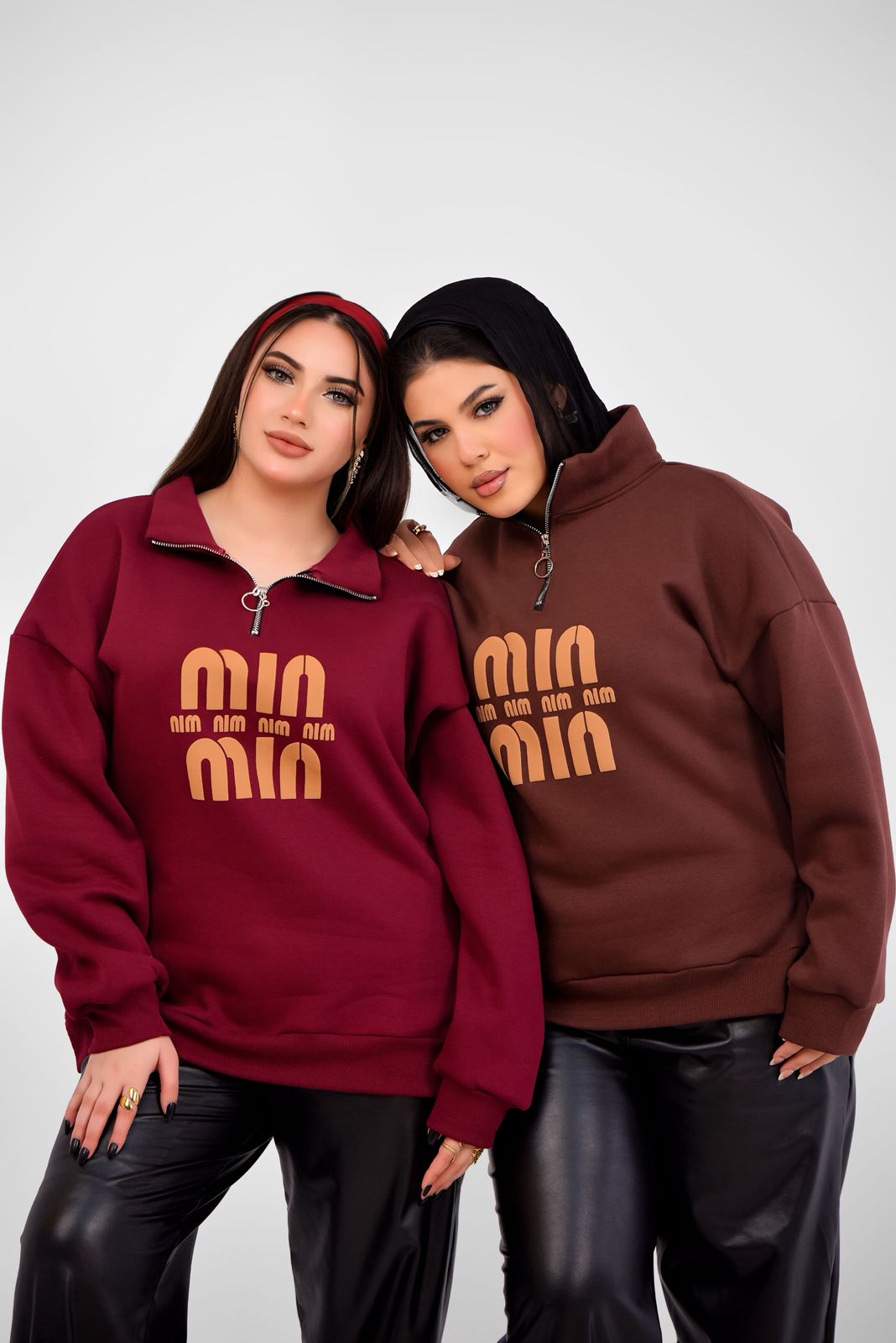 Oversized Half-Zip Sweatshirt